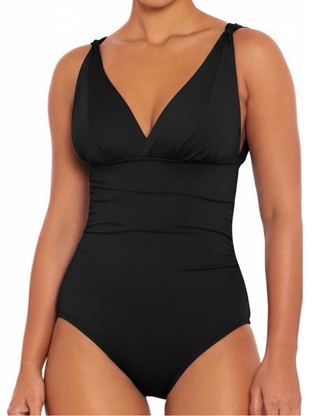 NWOT- Time and Tru Plunge V-Neck One Piece w/Wide Straps